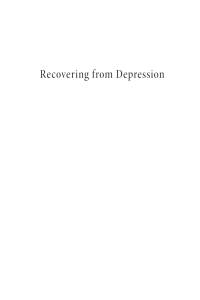 صورة الغلاف: Recovering from Depression 9781532683466