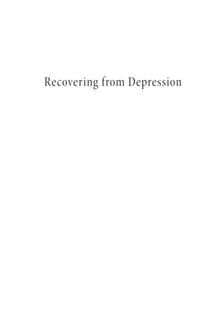 Imagen de portada: Recovering from Depression 9781532683466