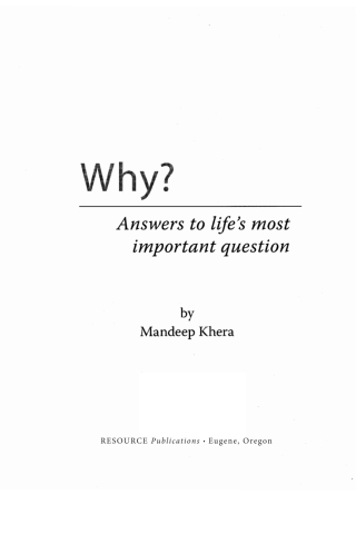 Imagen de portada: Why? 9781532684425