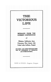 Cover image: The Victorious Life 9781532684685