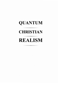 صورة الغلاف: Quantum Christian Realism 9781532686061