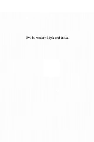 Cover image: Evil in Modern Myth and Ritual 9781532686238