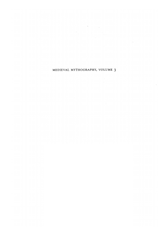 Cover image: Medieval Mythography, Volume Three 9781532688973