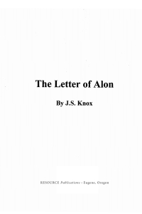 Cover image: The Letter of Alon 9781532693151
