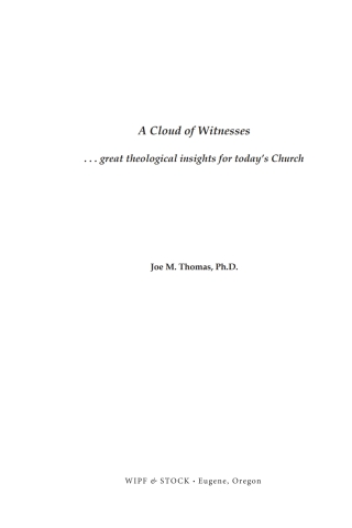 Cover image: A Cloud of Witnesses 9781532693212