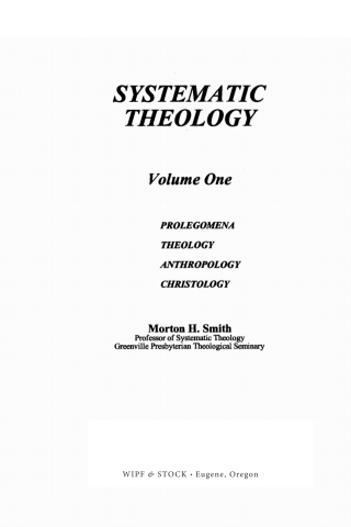 Cover image: Systematic Theology, Volume One 1st edition 9781532698446