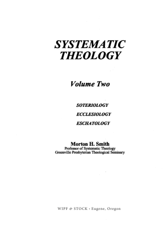 Cover image: Systematic Theology, Volume Two 2nd edition 9781532698477