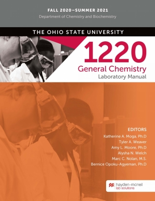 Cover image: CHEMISTRY 1220 General Chemistry Laboratory Manual - FALL 2020–SUMMER 2021 - The Ohio State University 1st edition 9781533927101