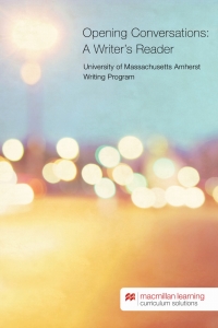 Cover image: Opening Conversations: A Writer's Reader - UMASS Amherst 9781533932402