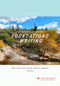 Cover image: Students' Guide to Foundations Writing 41st edition 9781533934789