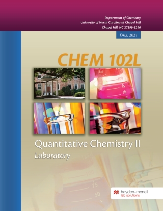 Cover image: CHEM 102L, Quantitative Chemistry II Laboratory Manual 1st edition 9781533937285