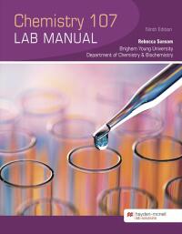Cover image: Chemistry 107 Lab Manual - Brigham Young University 9th edition 9781533963161