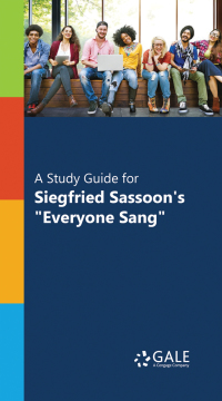 Cover image: A Study Guide for Siegfried Sassoon's "Everyone Sang" 1st edition 9781410328496
