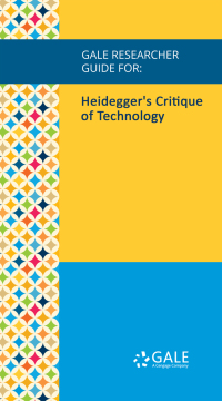 Cover image: Gale Researcher Guide for: Heidegger's Critique of Technology 1st edition 9781535857017