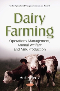 Cover image: Dairy Farming: Operations Management, Animal Welfare and Milk Production 9781536139693