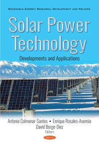 Imagen de portada: Solar Power Technology: Developments and Applications 9781536142044
