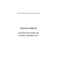 Imagen de portada: Cranial Nerves: Anatomy, Function and Clinical Significance 9781536188233