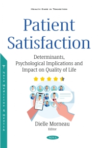 Omslagafbeelding: Patient Satisfaction: Determinants, Psychological Implications and Impact on Quality of Life 9781536186130