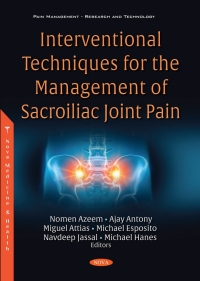 Cover image: Interventional Techniques for the Management of Sacroiliac Joint Pain 9781536187670