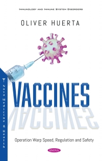 Imagen de portada: Vaccines: Operation Warp Speed, Regulation and Safety 9781536190595
