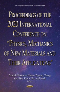 Imagen de portada: Proceedings of the 2020 International Conference on “Physics, Mechanics of New Materials and Their Applications" 9781536199581