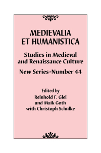 Omslagafbeelding: Medievalia et Humanistica, No. 44 9781538112717