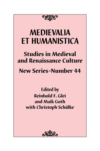 Titelbild: Medievalia et Humanistica, No. 44 1st edition 9781538112717
