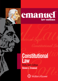 Omslagafbeelding: Emanuel Law Outlines for Constitutional Law 36th edition 9781454897514
