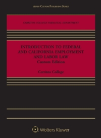 Cover image: Introduction to Federal and California Employment and Labor Law