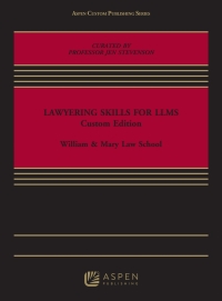 Cover image: Lawyering Skills for LLMs 1st edition 9781454886570