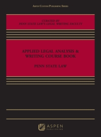 Imagen de portada: Applied Legal Analysis and Writing Course Book 1st edition 9781543814859