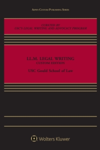 Cover image: LL.M. Legal Writing 1st edition 9781543803815