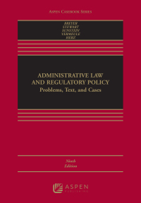 Cover image: Administrative Law and Regulatory Policy 9th edition 9781543825824