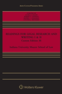 Cover image: Readings for Legal Research and Writing I and II 3rd edition 9781543816099