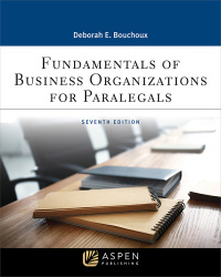 Imagen de portada: Fundamentals of Business Organizations for Paralegals 7th edition 9781543826920