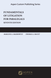 Cover image: Custom: Fundamentals of Litigation for Paralegals 7th edition 9781454816836