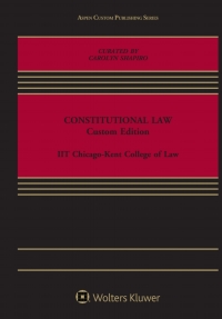 Cover image: Constitutional Law: Custom Edition 1st edition 9781543831856