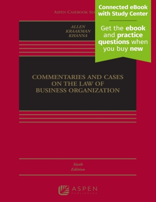 Cover image: Commentaries and Cases on the Law of Business Organization 6th edition 9781543815733