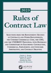 صورة الغلاف: Rules of Contract Law 2023-2024 Statutory Supplement 9781543844719