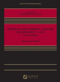 Imagen de portada: American Legal Writing, Analysis, and Research – I & II 1st edition 9781543845747
