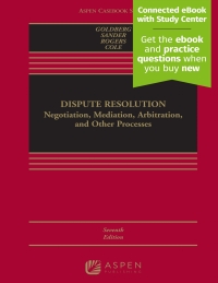 Cover image: Dispute Resolution 7th edition 9781543801088