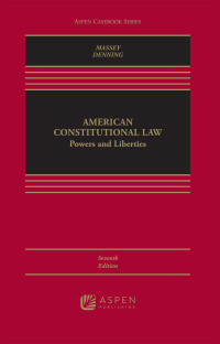 Cover image: American Constitutional Law 7th edition 9781543856439