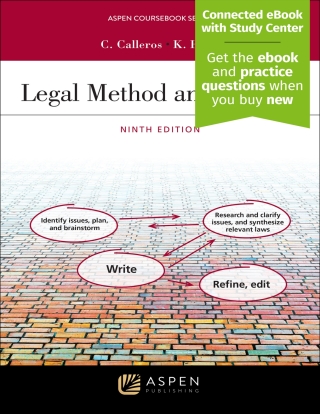 Cover image: Legal Method and Writing 9th edition 9781543849516