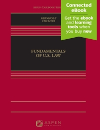 Cover image: Fundamentals of U.S. Law 1st edition 9781543829525