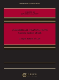 Imagen de portada: Commercial Transactions: Custom Edition 9781543857542