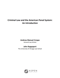 Cover image: Criminal Law and the American Penal System 9781543857726