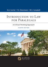Cover image: Introduction to Law for Paralegals 8th edition 9781543858471