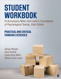 Titelbild: Student Workbook To Accompany Miller and Lovler’s Foundations of Psychological Testing 1st edition 9781544359755