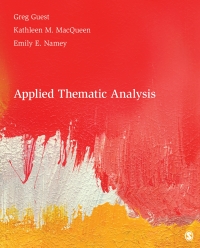 Cover image: Applied Thematic Analysis 1st edition 9781412971676