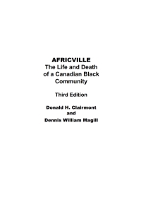 Cover image: Africville 1st edition 9781551300931